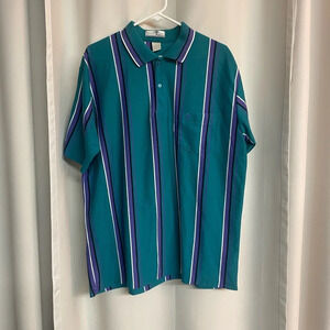 Penguin club men’s golf/polo shirt green/purple/black size  XL